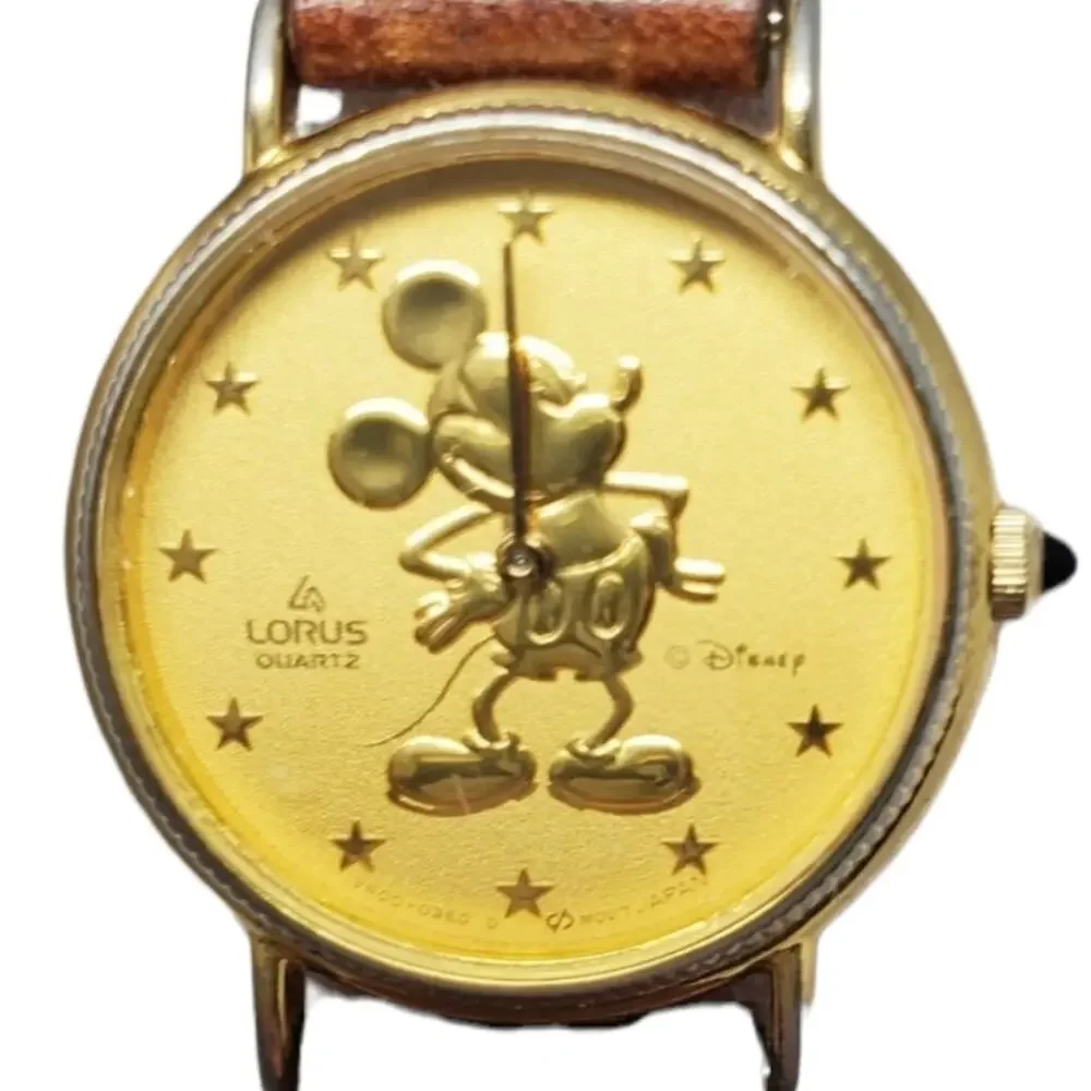 Disney X Lorus Mickey Mouse Gold Star Vintage Quartz Watch